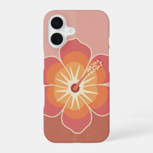 Vintage Minimaler Hibiskus iPhone 16 Hülle