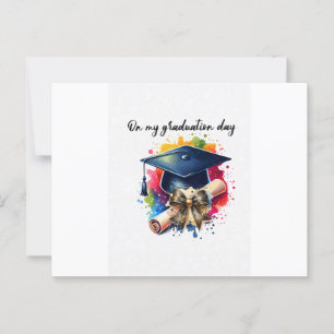 Vintage Minimalist Retro Absolventen Design - Pers Postkarte
