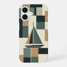 Vintage Minimalist Sailboat iPhone 16 Hülle