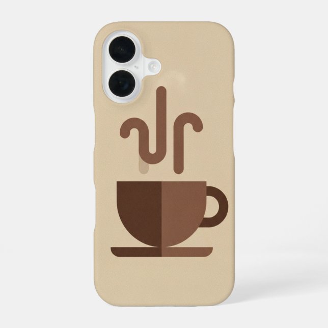 Vintage-Minimalist-Tasse iPhone 16 Hülle (Rückseite)