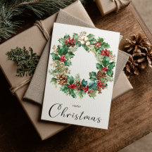 Vintage-Minimalist-Weihnachts-Kranz