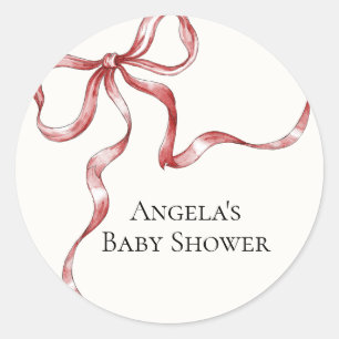 Vintage Minimalistische Bogen Babyparty Runder Aufkleber