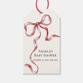 Vintage Minimalistische Bow Baby Dusche Geschenkanhänger