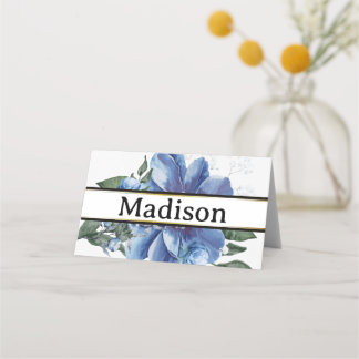 Vintage Minimalistische Florale Personalisierte Pl Platzkarte
