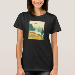 Vintage Minimalistische Fusion Nostalgischer Retro T-Shirt