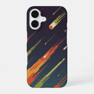 Vintage-Minimalistische Meteore iPhone 16 Hülle
