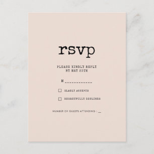 Vintage-minimalistische Schreibmaschine Hochzeit-R Postkarte