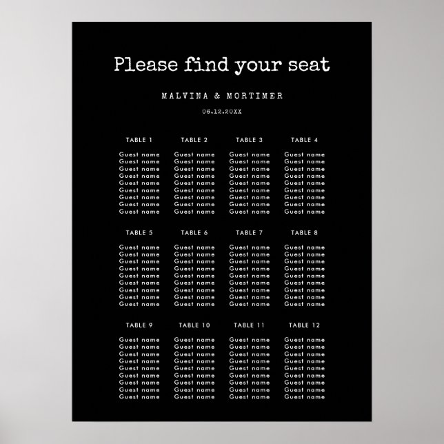 Vintage minimalistische Schreibmaschinenplakette Poster (Vorne)