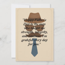 Vintage-minimalistische Vatertagskarte
