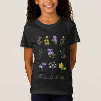 Vintage minimalistische Wildblumen blühen auf