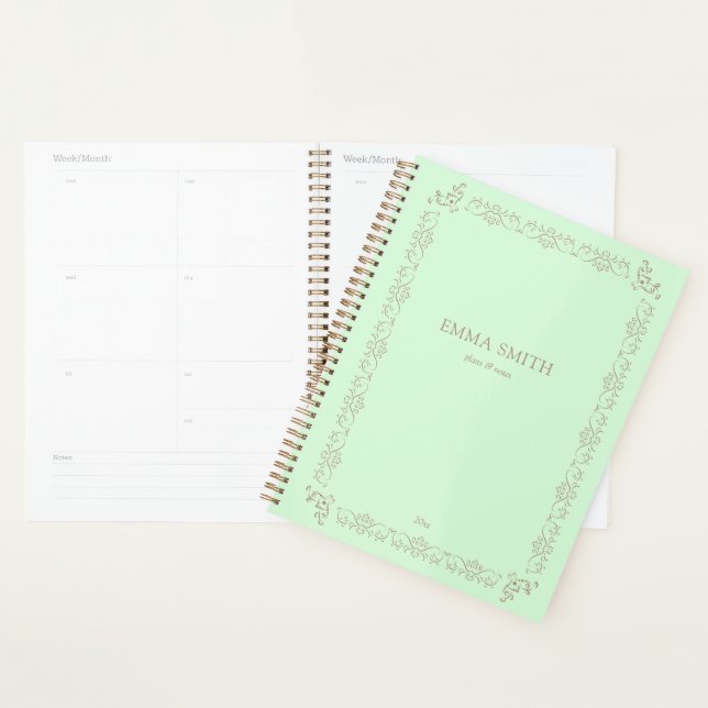 Vintage-Mint-Planer Pläne & Notizen Planer (Anzeige)