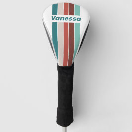 Vintage Mint Rainbow Pin Striped with Name Golf Headcover