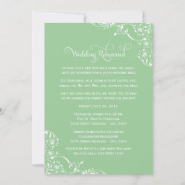 Vintage Minzenscrolls Hochzeit und Probe Einladung