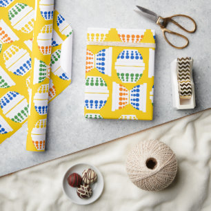 Vintage Mischschalen mit Polka Dots Gemustert Wra Geschenkpapier