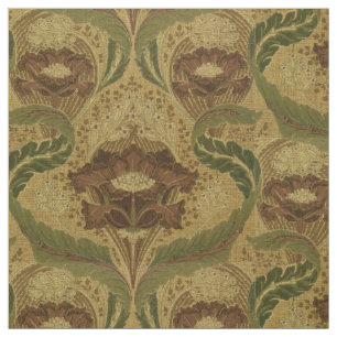 Vintage Mission Style Red Blume Blüten Muster Stoff