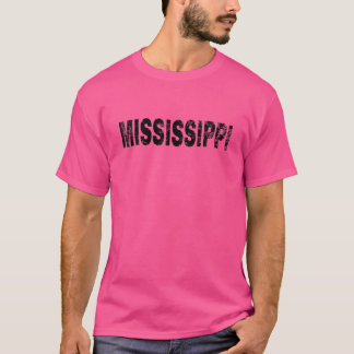 Vintage Mississippi Fette schwarze Text Ms Bekleid T-Shirt