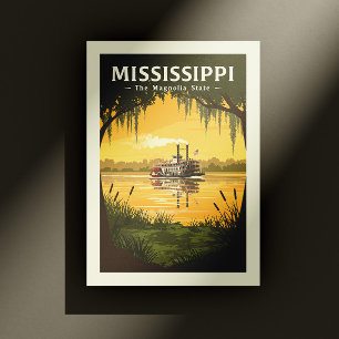 Vintage Mississippi Postkarte