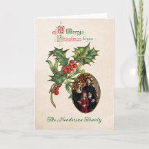 Vintage-Mistelzweig-Ornament-Foto Weihnachten