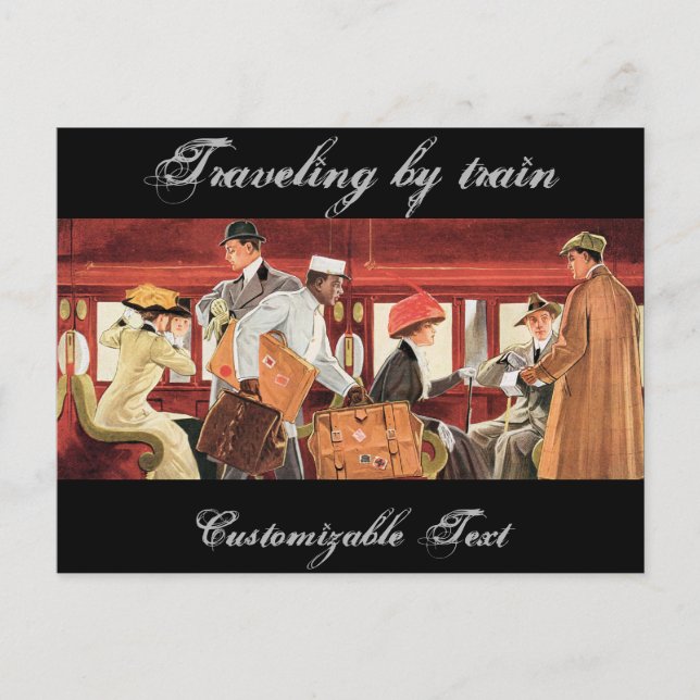 Vintage mit dem Zug Postkarte (Vorderseite)