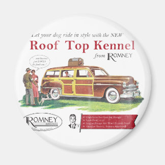 Vintage Mitt Romney Hund Retro-Anzeige Magnet