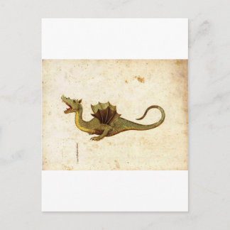 Vintage Mittelalter Drachen Design Postkarte