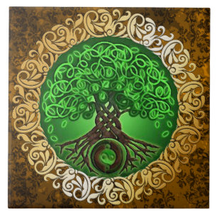 Vintage mittelalterliche Hexerei-Ritualangebot Fliese