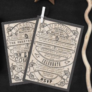 Vintage mittelalterliche Hochzeit der Renaissance Einladung