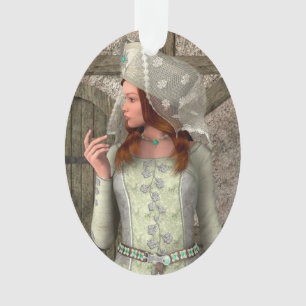 Vintage Mittelalterliche Prinzessin Renaissance Ku Ornament