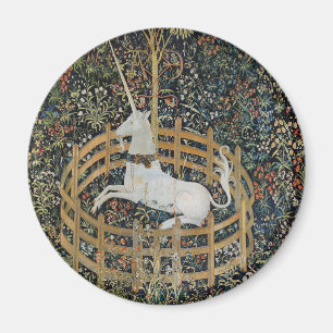 Vintage mittelalterliches Einhorn in Gefangenschaf Magnet