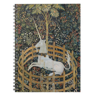Vintage mittelalterliches Einhorn in Gefangenschaf Notizblock
