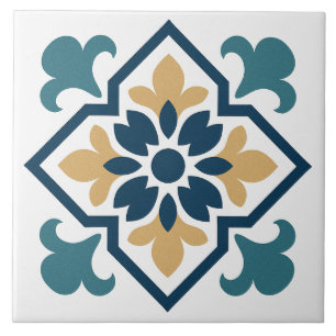 Vintage Mittelmeer-Blumenfliese Fliese