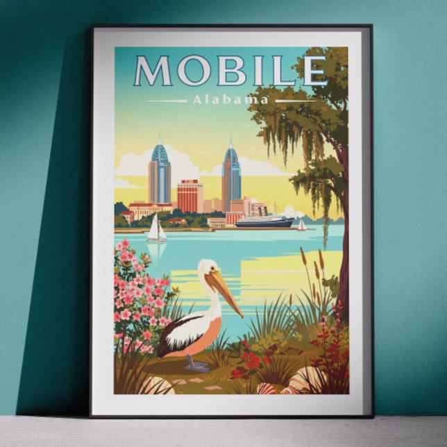 Vintage Mobile Alabama Poster (Von Creator hochgeladen)