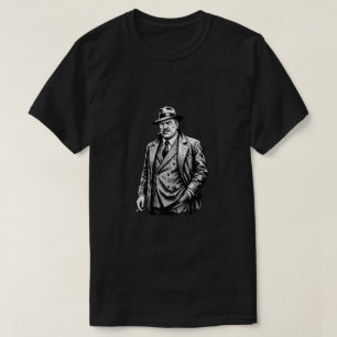 Vintage-Mobster-Chef-Fedora-Zigarre-Noir-Grafik T-Shirt