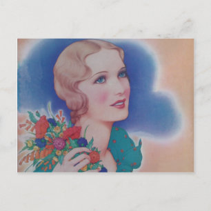 Vintage Mode 1931 Postkarte