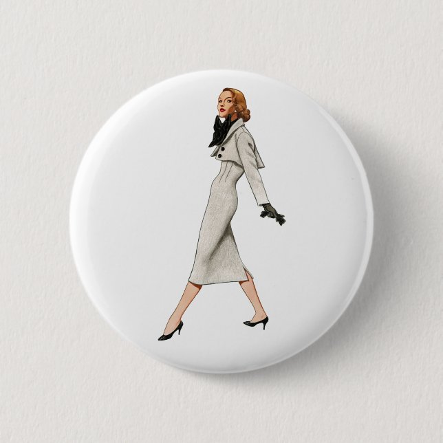 Vintage-Mode-Bildschaltfläche Button (Vorderseite)