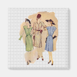 Vintage Mode der 40er Jahre Magnet