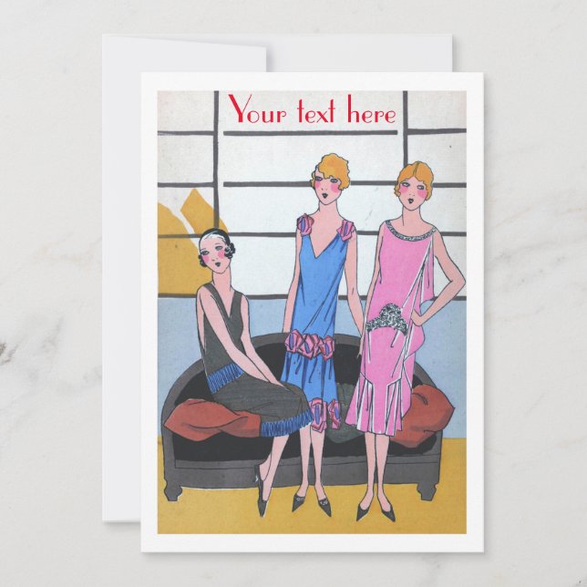 Vintage Mode Einladung (Vorderseite)