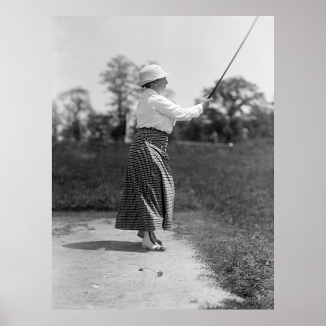 Vintage Mode für Frauen im Golfing, 1910er Poster (Vorne)