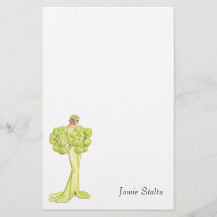 Vintage Mode-Illustration großes Gatsby Briefpapier