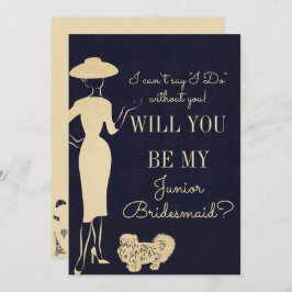 Vintage Mode ist meine Junior Bridesmaid Card Einladung
