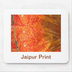 Vintage Mode: Jaipur-Druck-Gold mit Zari Arbeit Mousepad