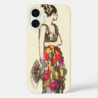 Vintage Mode-Lady mit Frühlingskleid