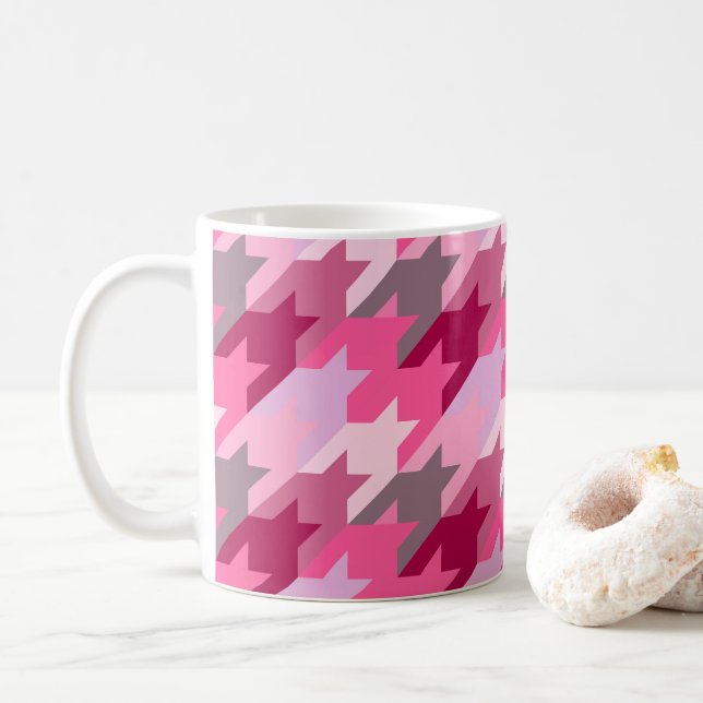 Vintage Mode - Muster Moderner Frühling Kaffeetasse (Mit Donut)