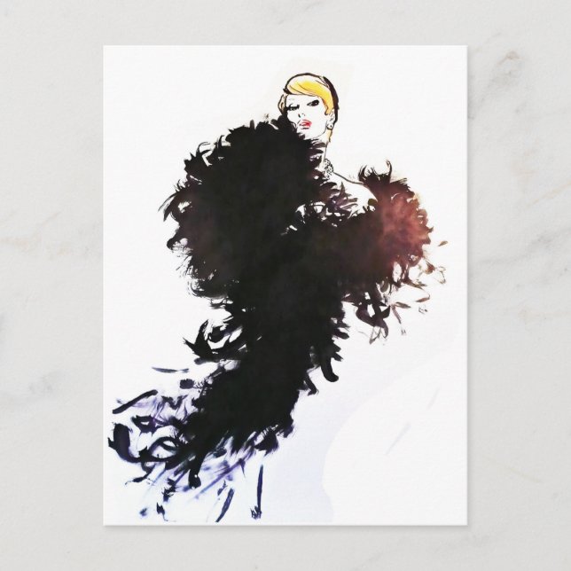 Vintage Mode Postkarte (Vorderseite)