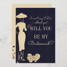 Vintage Mode wirst du meine Bridesmaid-Karte sein Einladung