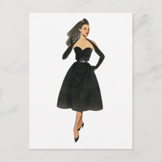 Vintage Modebild-Postkarte Postkarte