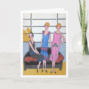 Vintage Modekarte Karte