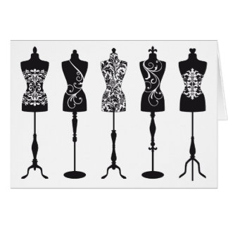 Vintage Modemannequin-Silhouetten