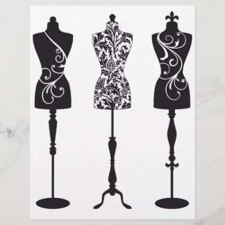 Vintage Modemannequins Silhouetten