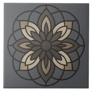 Vintage-Modern Floral Geometry Fliese